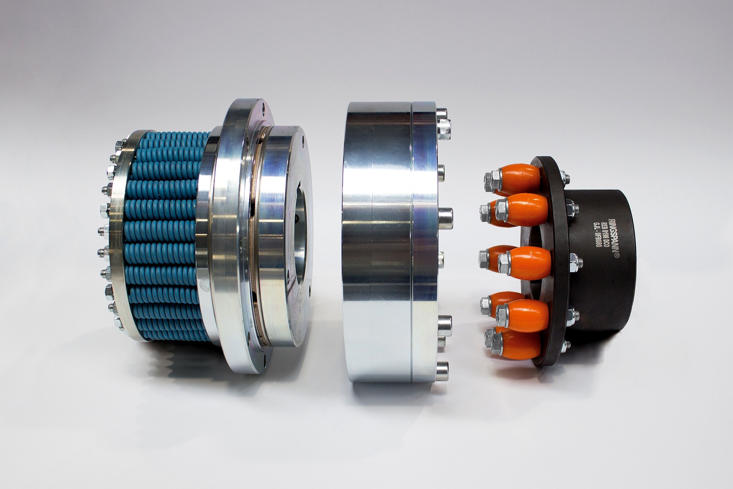 elastic shaft coupling and overload clutch